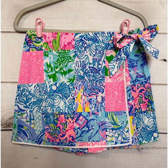 LIlly Pulitzer Simona Skort Sz 4 NWT Pop Up Back Together Again Patchwork Preppy - Picture 1 of 6